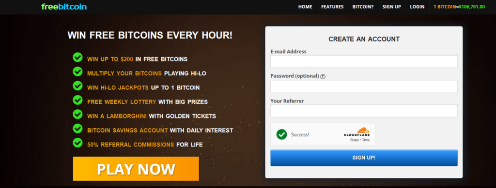 free bitcoin signup form